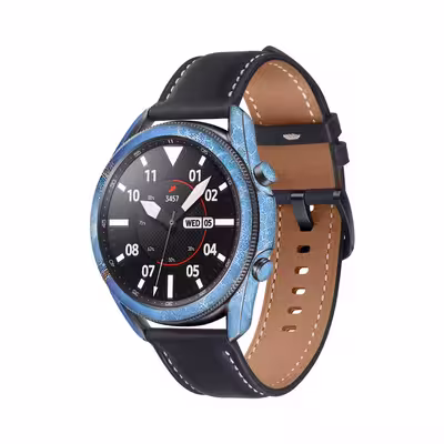 برچسب ماهوت طرح Blue Ocean Marble مناسب برای ساعت هوشمند سامسونگ Galaxy Watch3 45mm