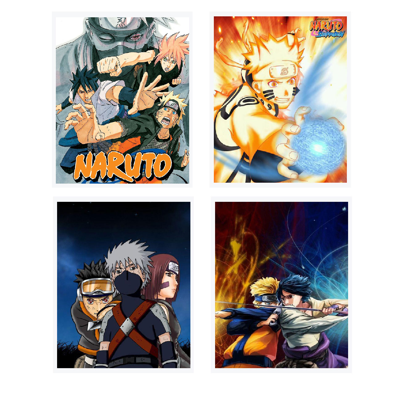  آویز تزیینی طرح انیمه ناروتو مدل Naruto3 مجموعه 4 عددی