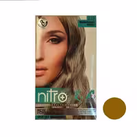 کیت رنگ مو و ابرو نیتروپلاس شماره 7.3 حجم 100 میلی لیتر رنگ بلوند زیتونی متوسط
