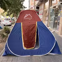 چادر مسافرتی 12 نفره فنری تاشو جنس برنو با کف ضخیم و ارتفاع بلند و زیپ دانه درشت کد23