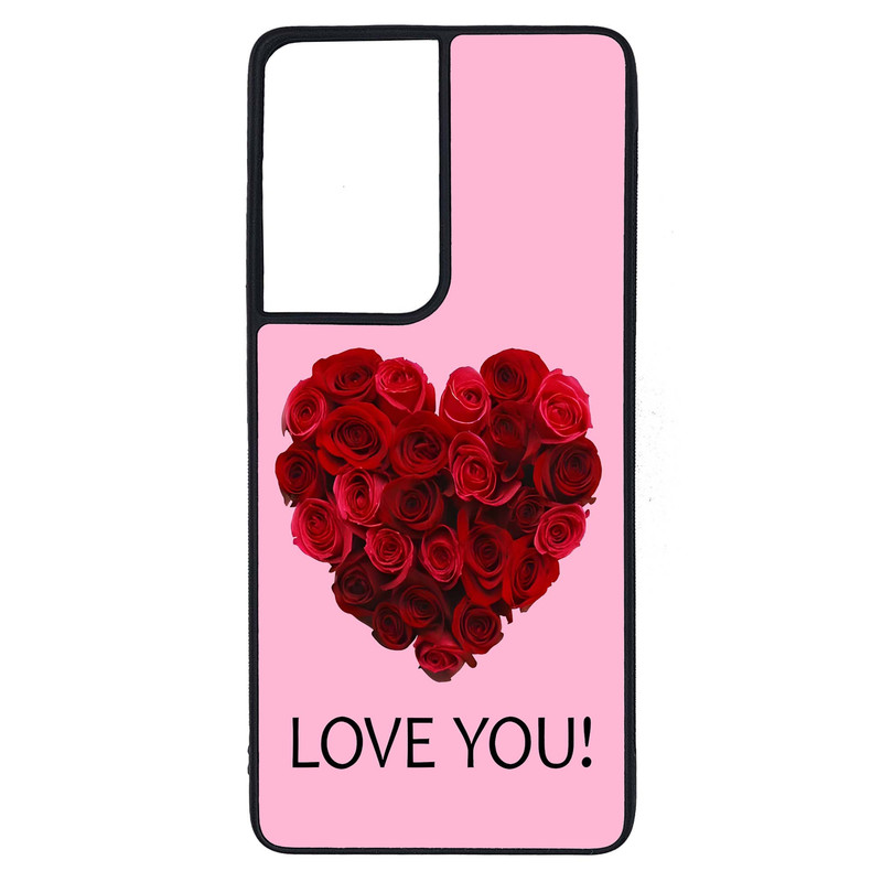 کاور طرح LOVE YOU کد G-031 مناسب برای گوشی موبایل سامسونگ Galaxy S21 Ultra | دیجی قاب دونی