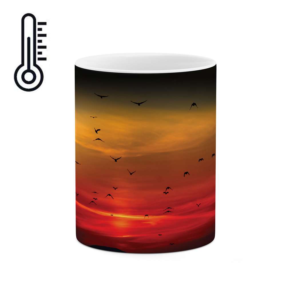 ماگ حرارتی طرح پرنده مهاجر مدل mgph01312