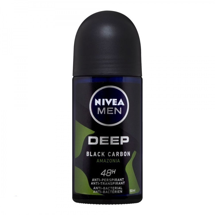 نیوآ مام رول مردانه ضد تعریق شیشه ای 50 میل NIVEA مدل BLACK CARBON