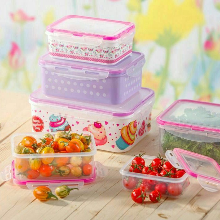 ظروف چهارعددی  چهارقفل فریزری (درماکروفرهم میشه استفاده کرد)