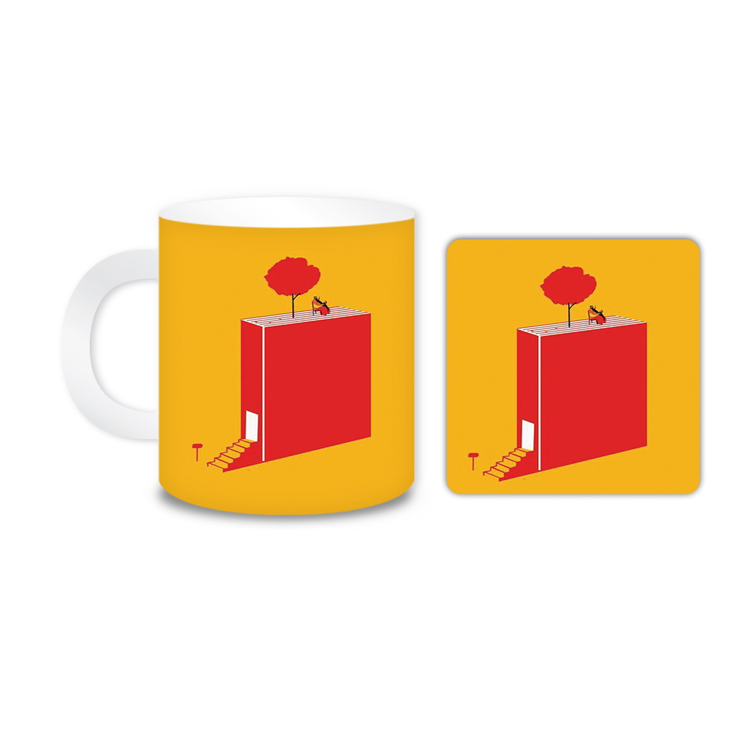 ماگ مدل کتاب کد 763 به همراه زیر لیوانی