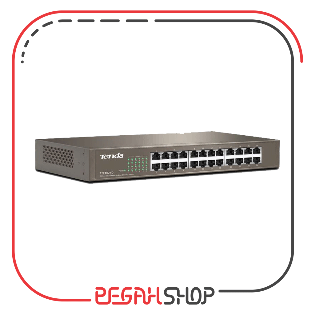 سوییچ 24 پورت برند Tenda مدل TEF1024D