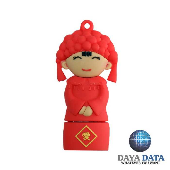 فلش مموری فانتزی دایا دیتا عروس چینی مدلPF1010-11 ظرفیت64GB-USB3 رنگ قرمز