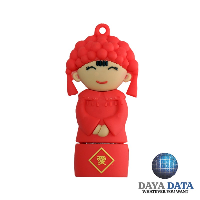 فلش مموری فانتزی دایا دیتا عروس چینی مدلPF1010-11 ظرفیت64GB-USB3 رنگ قرمز