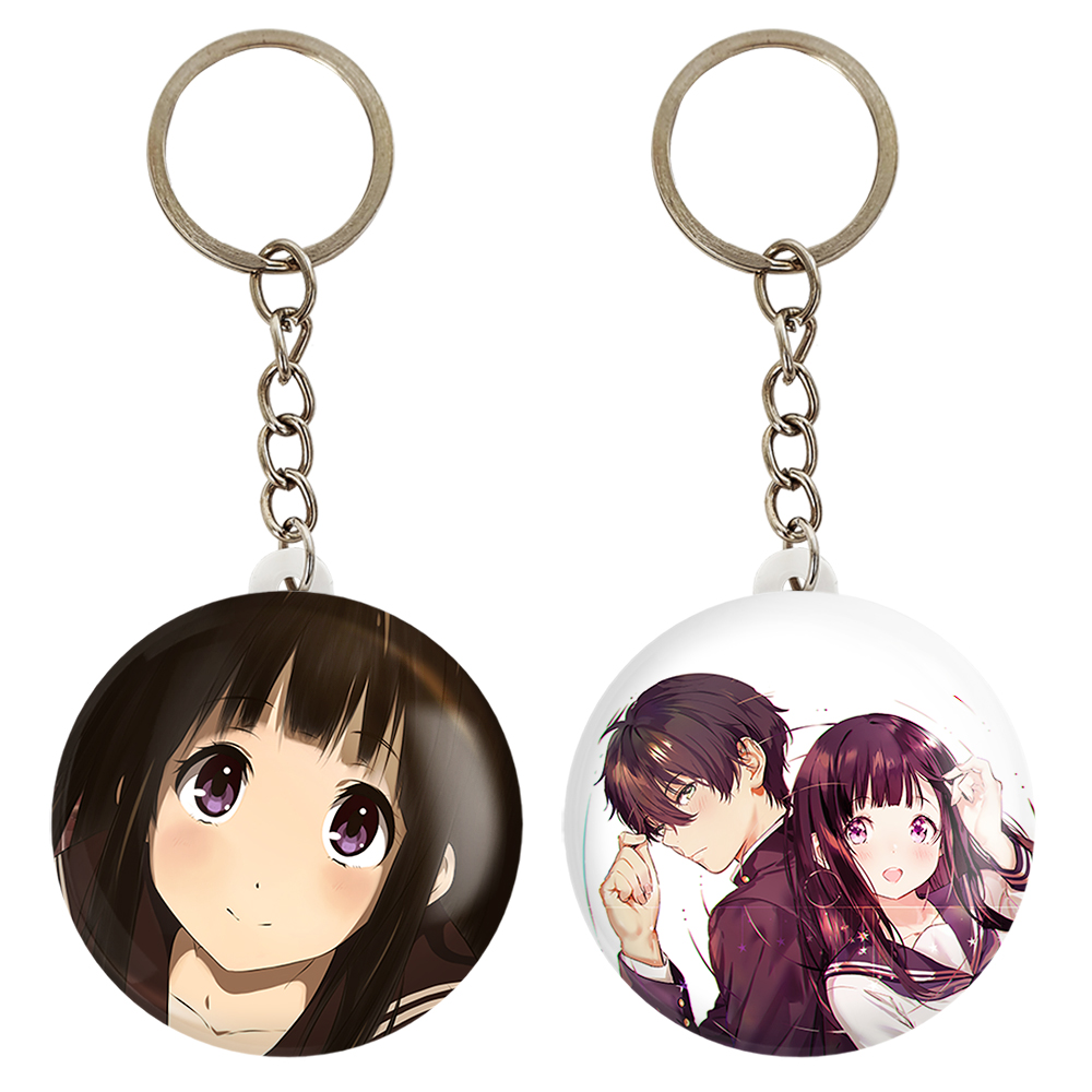 جاکلیدی خندالو مدل چیتاندا و اورکی انیمه هیوکا Hyouka کد 1709617102 مجموعه 2 عددی