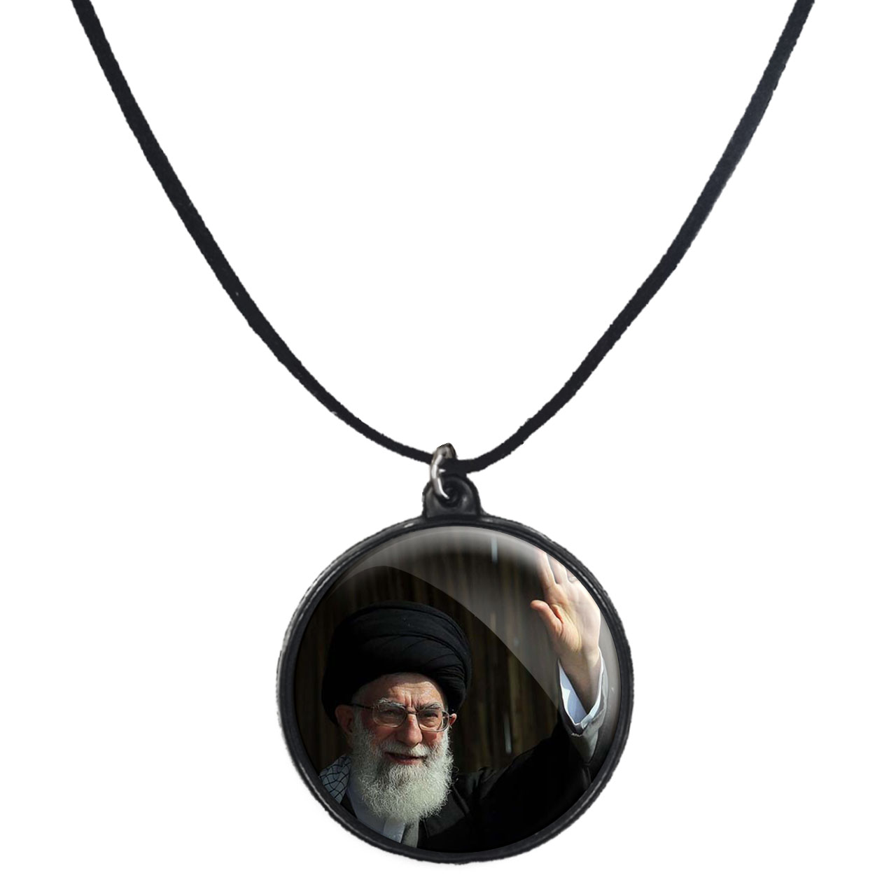 گردنبند پرمانه طرح آیت الله خامنه ای کد pmb.7312 مدل دو طرفه