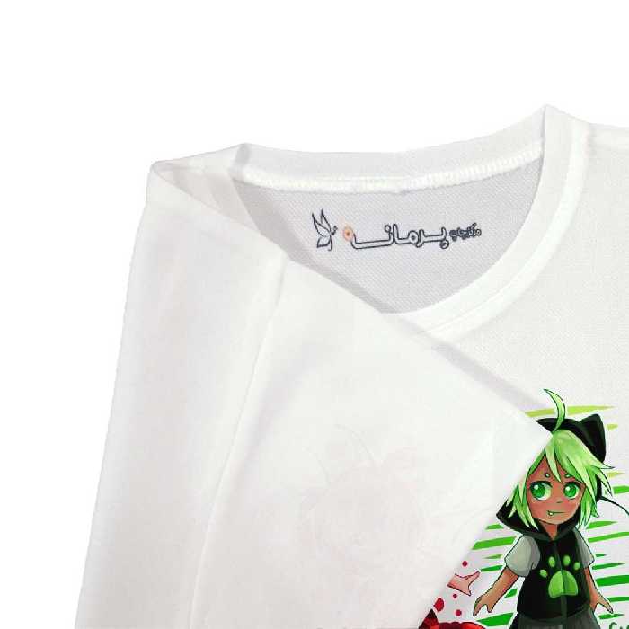 تی شرت بچگانه پرمانه طرح دختر کفشدوزکی کد pmt.5183