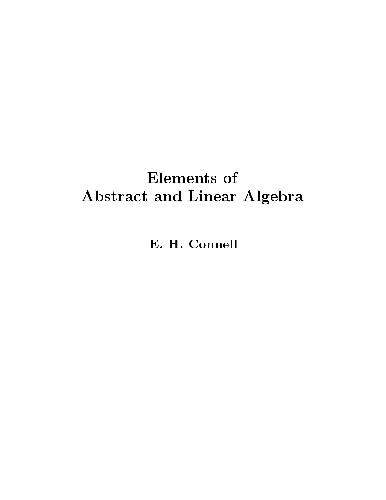 خرید و دانلود نسخه کامل کتاب Elements of Abstract and Linear Algebra