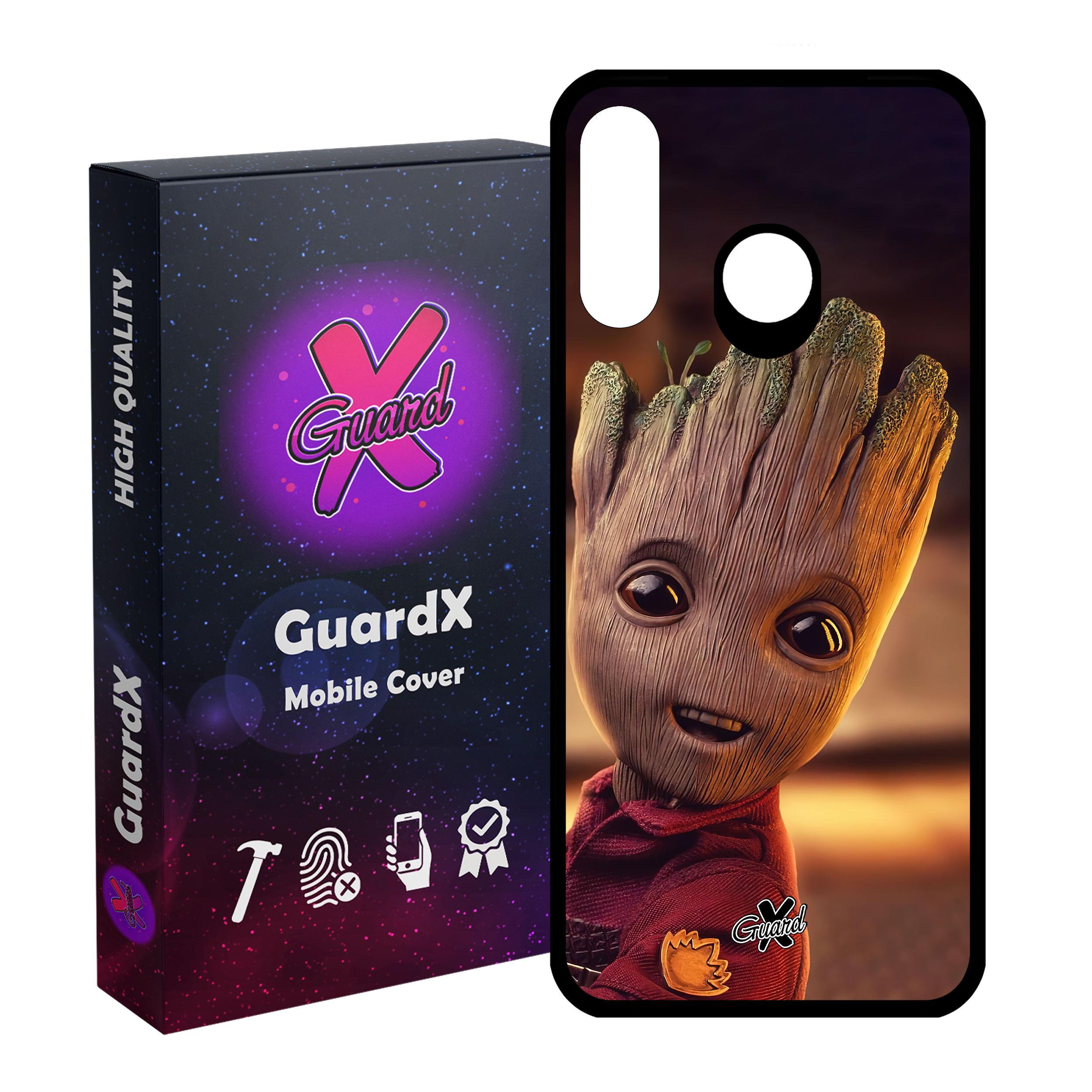 کاور گارد ایکس طرح Groot مدل Glass10479 مناسب برای گوشی موبایل هوآوی P30 Lite/Nova 4E