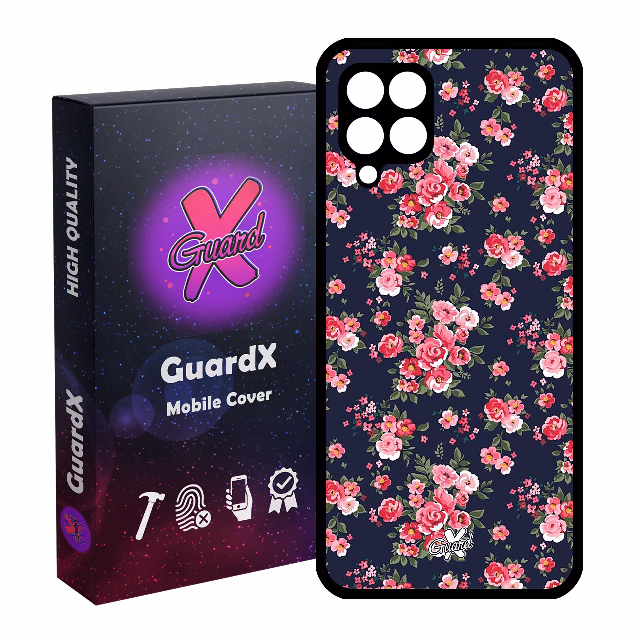 کاور گارد ایکس طرح Flower مدل Glass10130 مناسب برای گوشی موبایل سامسونگ Galaxy A12