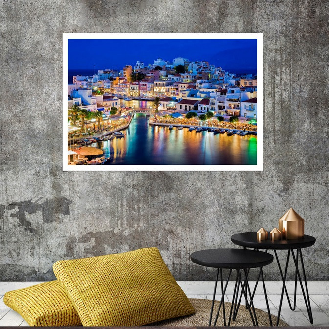 تابلو بکلیت طرح منظره شهر مدل قاب شاسی W-s8088 | دنیای قاب