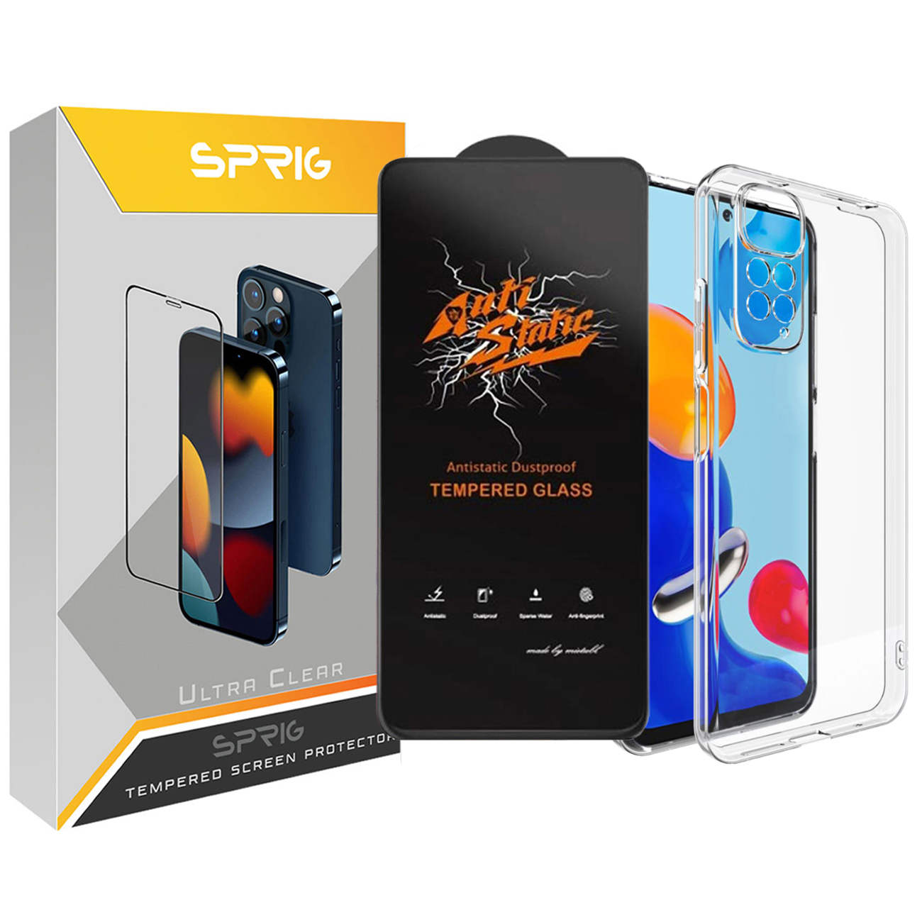 کاور اسپریگ مدل ANTIS-CL مناسب برای گوشی موبایل شیائومی Redmi Note 11 Pro 4G / 5G به همراه محافظ صفحه نمایش