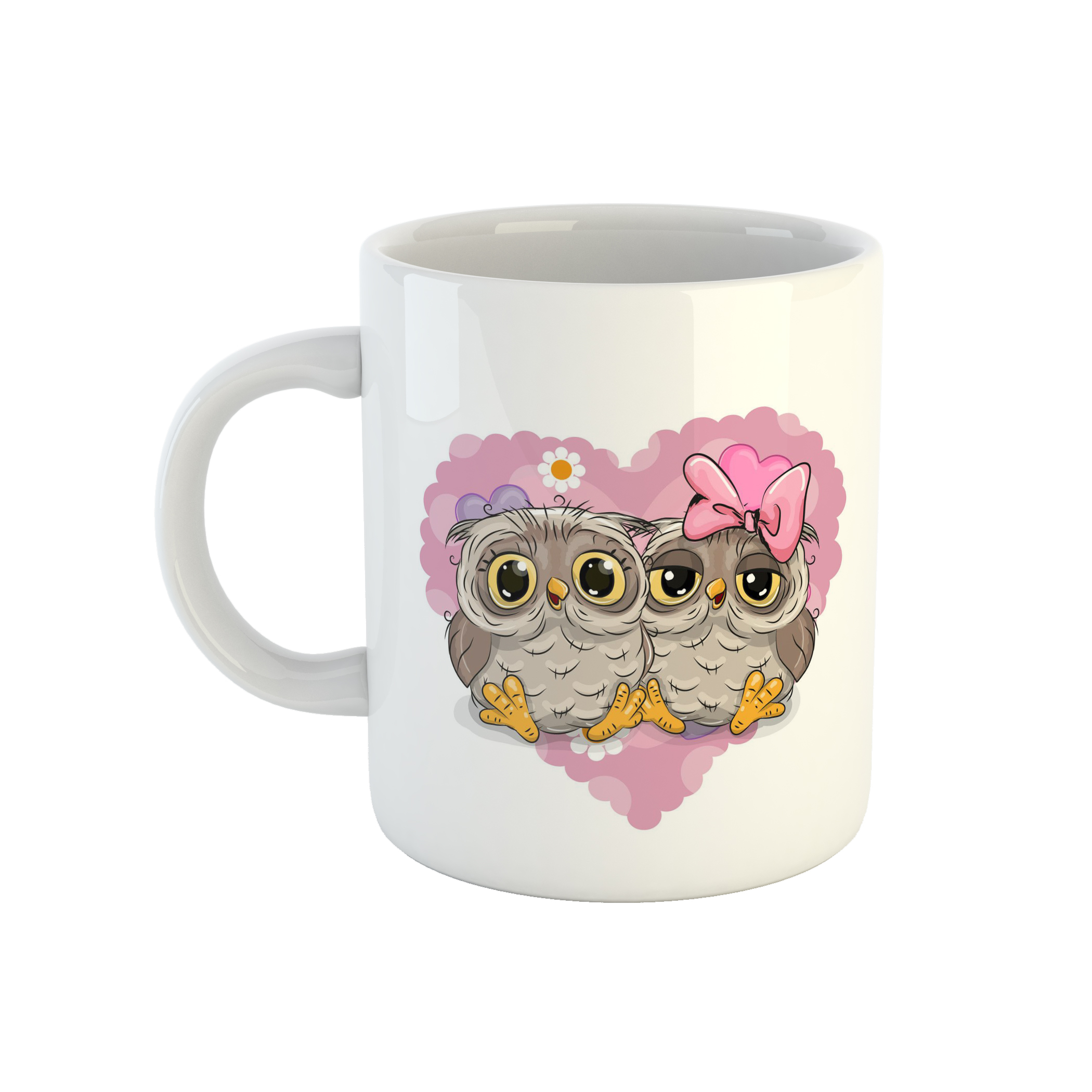 ماگ طرح دوجغد مدل قلب