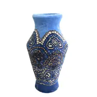 ‎قالی سه بعدی دستباف فرم گلدان ‎طرح‎ ‎سر ترنج رنگ آبی ‎ ‎‎‎مدل 1414200001