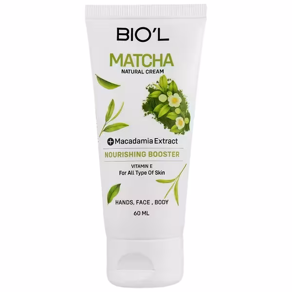 بیول کرم مرطوب کننده حاوی عصاره ماچا و ماکادمیا پوست خشک تا خیلی خشک 60 میل MATCHA
