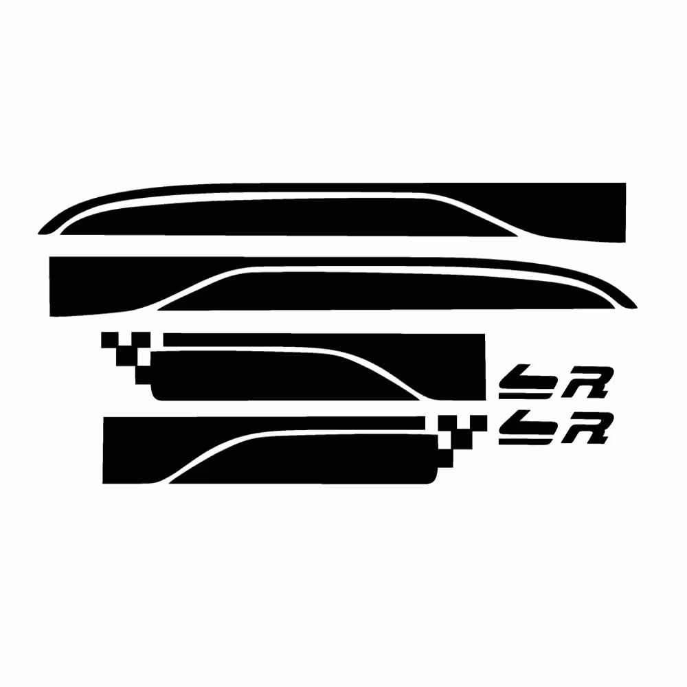  برچسب بدنه خودرو اسپرت غدیر مدل پارکاب 2023 YA59 A14 BLA مناسب برای کوییک بسته 6 عددی