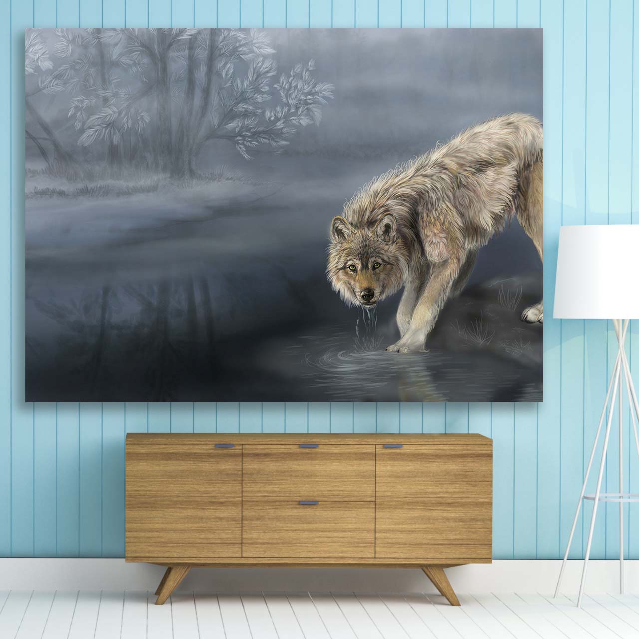 تابلو شاسی طرح گرگ مدل Miscellaneous 0092