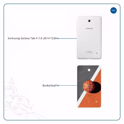 برچسب پوششی ماهوت مدل Basketball مناسب برای تبلت سامسونگ Galaxy Tab 4 7.0 2014 T230