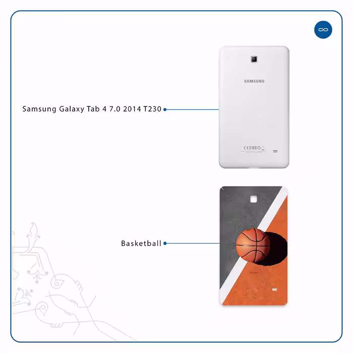 برچسب پوششی ماهوت مدل Basketball مناسب برای تبلت سامسونگ Galaxy Tab 4 7.0 2014 T230