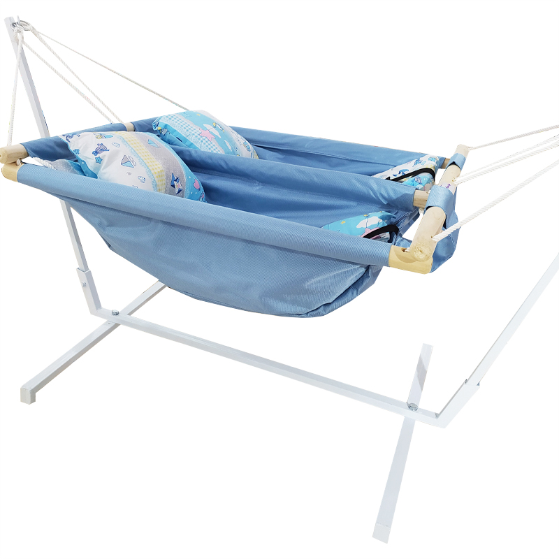 گهواره سنتی دو قلو پایه دار بانوچ طرح سه خرس آنیا Aniya