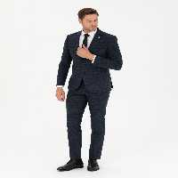 کت و شلوار مردانه سرمه ای پیرکاردین - فروشگاه لباس شهرمون