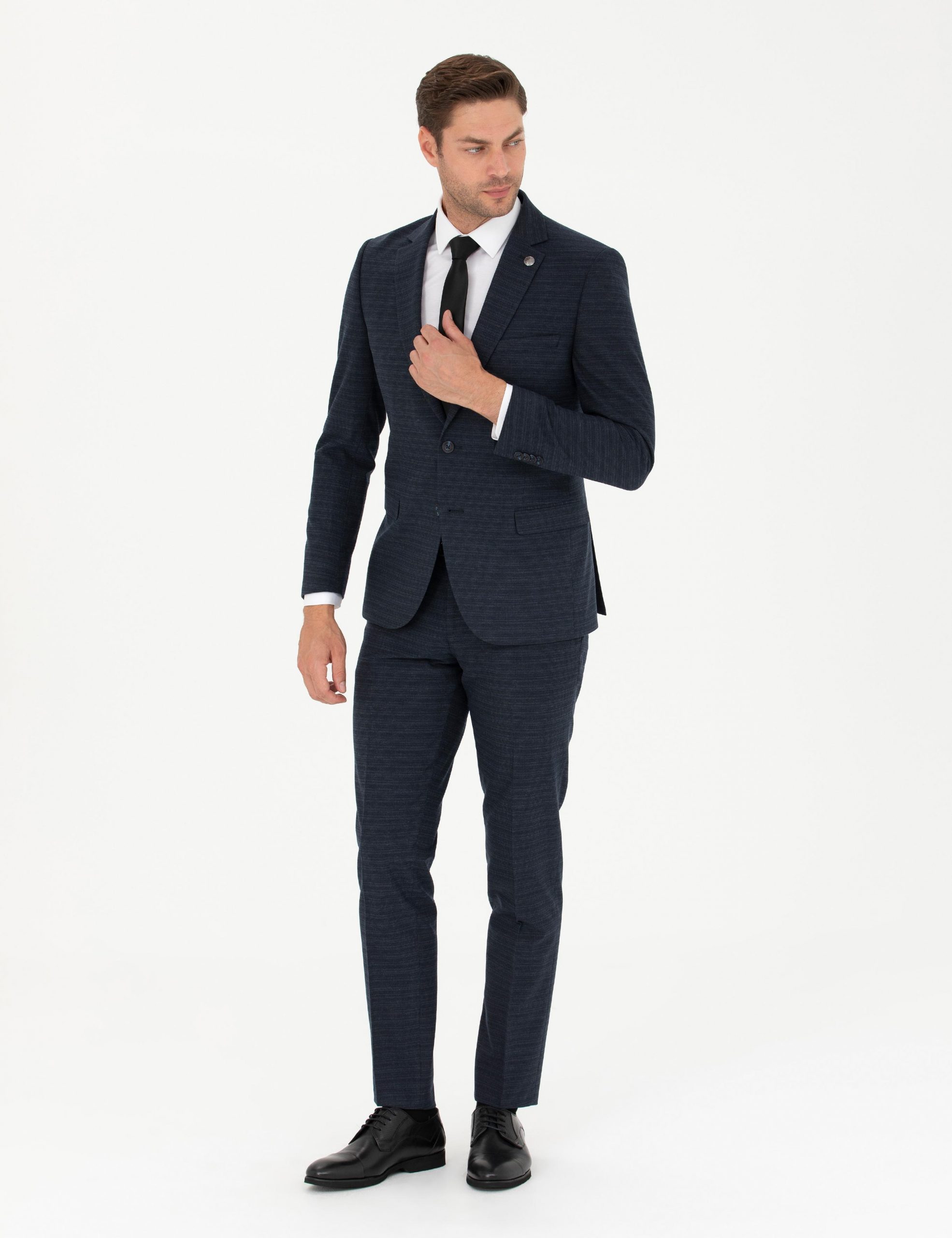 کت و شلوار مردانه سرمه ای پیرکاردین - فروشگاه لباس شهرمون