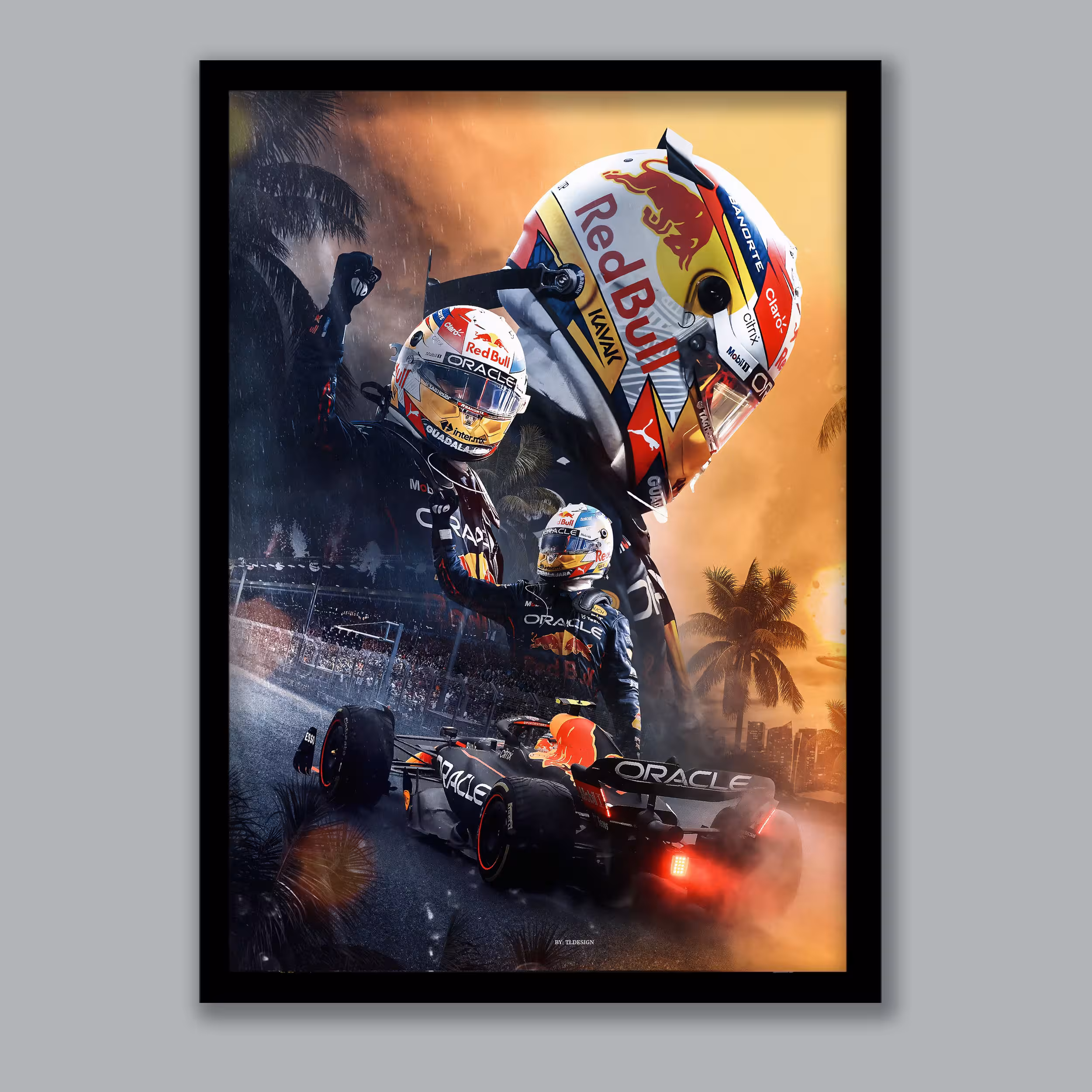 تابلو مدل فرمول یک مکس ورشتپن Max Verstappen کد LA-G10187