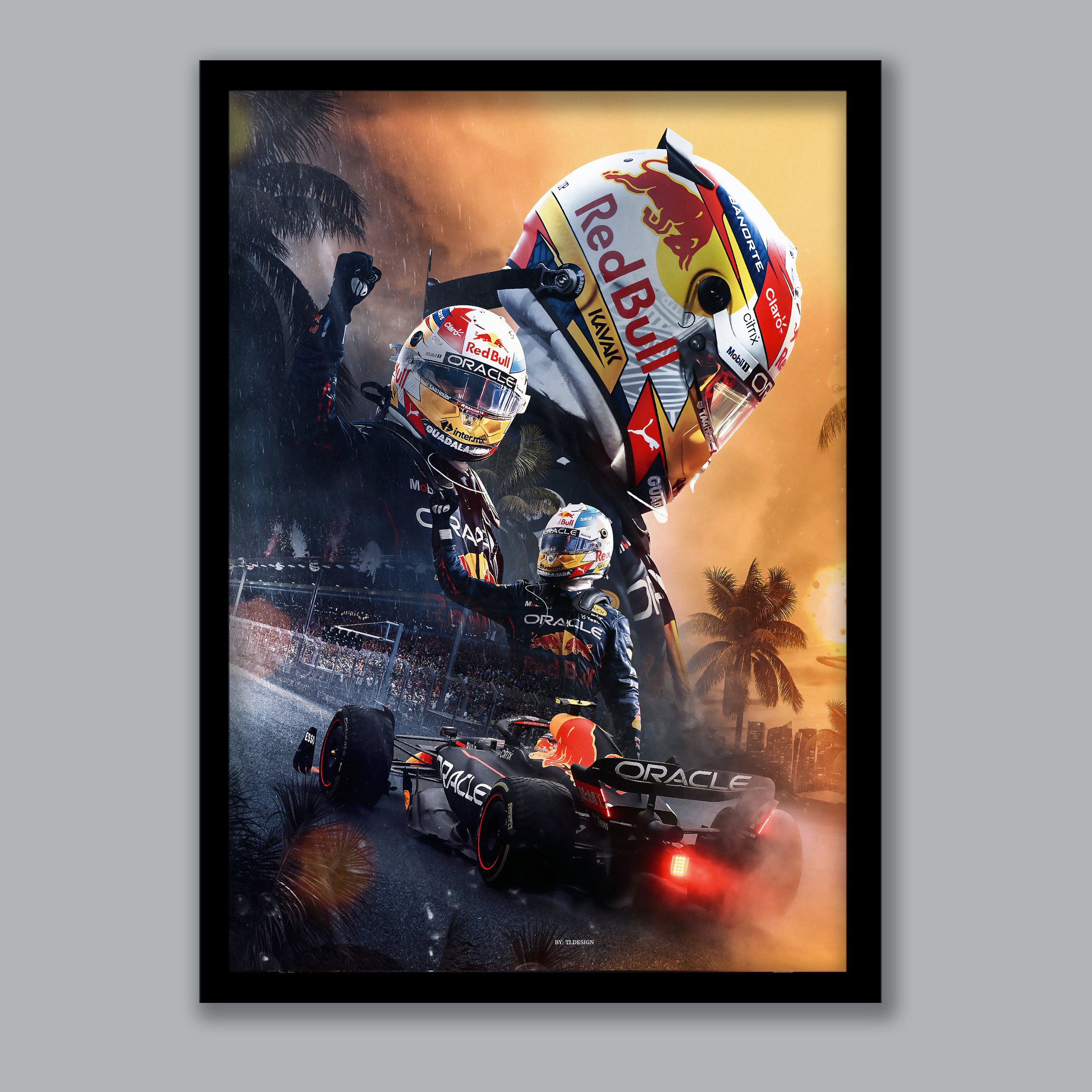 تابلو مدل فرمول یک مکس ورشتپن Max Verstappen کد LA-G10187