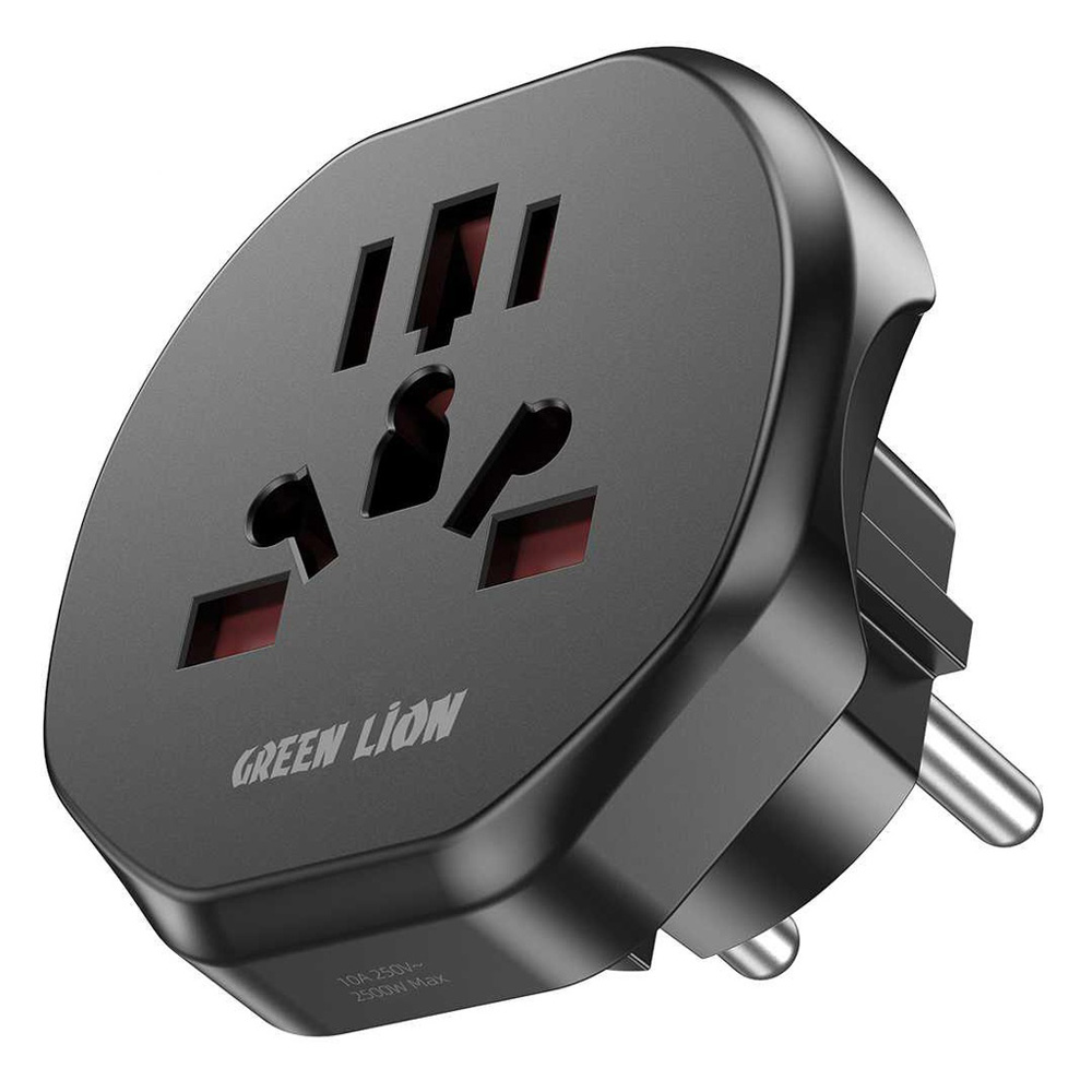 تبدیل برق 3 به 2 گرین لاین مدل Green Lion GNUVEUPLG2BK