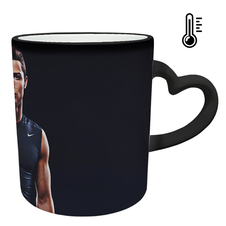 ماگ حرارتی مدل دسته قلبی طرح رونالدو کد 200