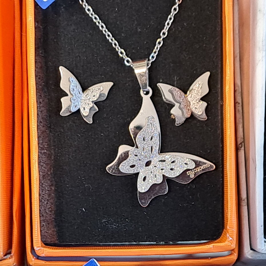 نیم ست زنانه، طرح پروانه ، سه بعدی ، 