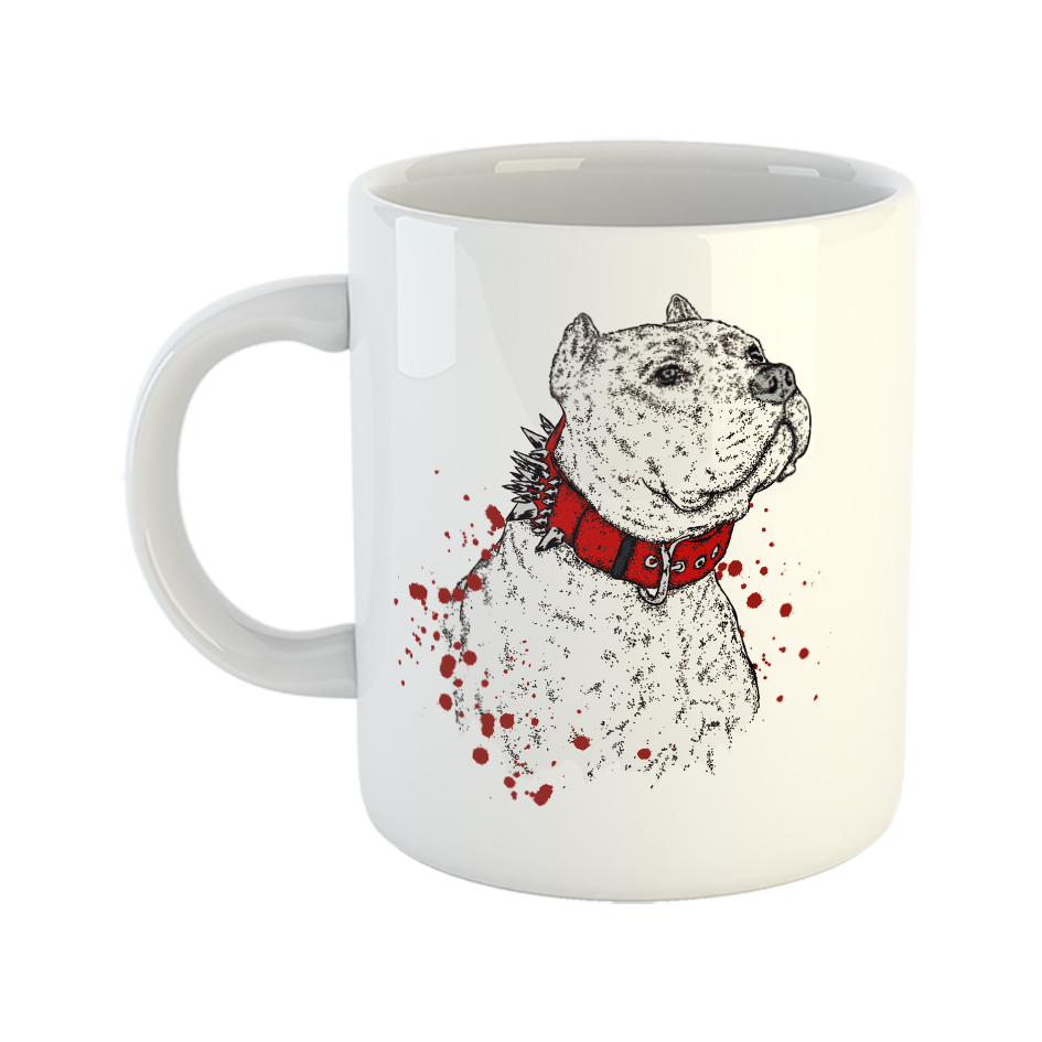 ماگ طرح سگ مدل قلاده