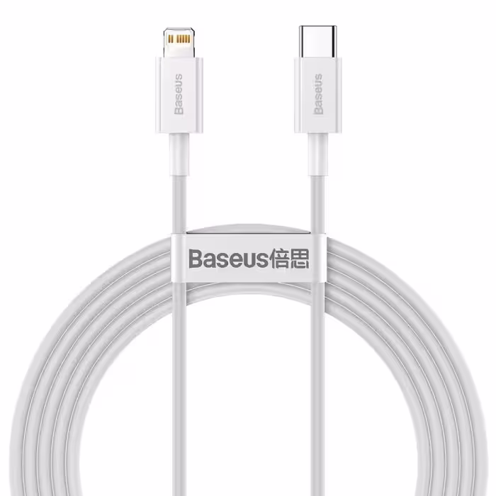 کابل تبدیل USB-C به لایتنینگ باسئوس مدل Superior Series 20W طول 1.5 متر