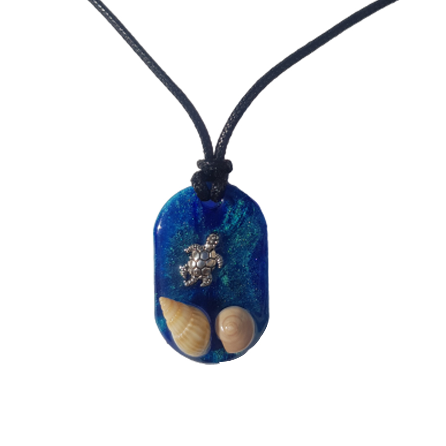 گردنبند مدل رزینی دریایی کد 007