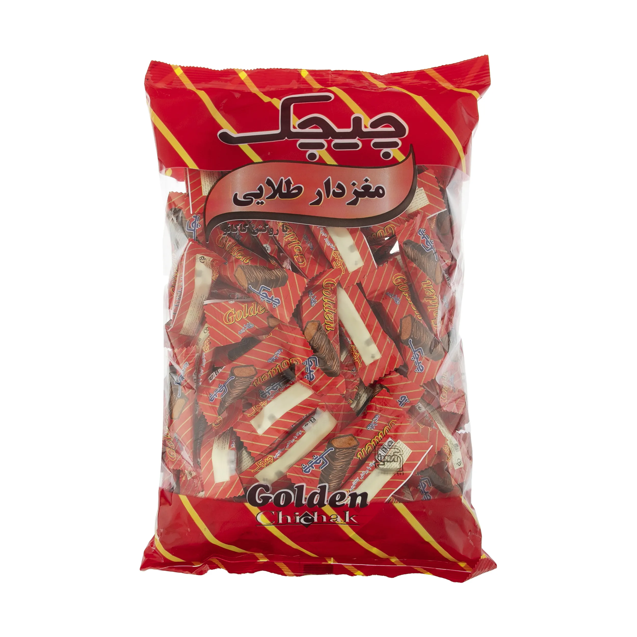 شکلات مغز دار طلایی با روکش کاکائو چیچک - 1 کیلوگرم