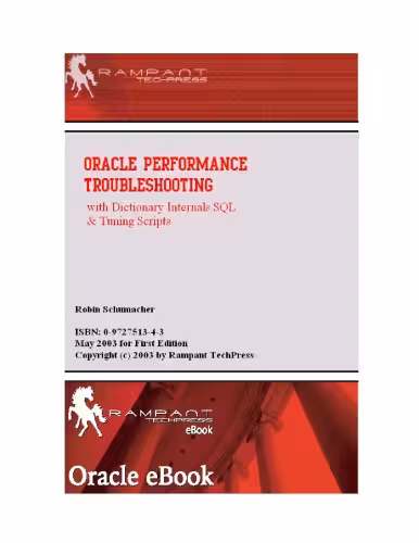 خرید و دانلود نسخه کامل کتاب Oracle Performance Troubleshooting With Dictionary Internals SQL &amp; Tuning Scripts