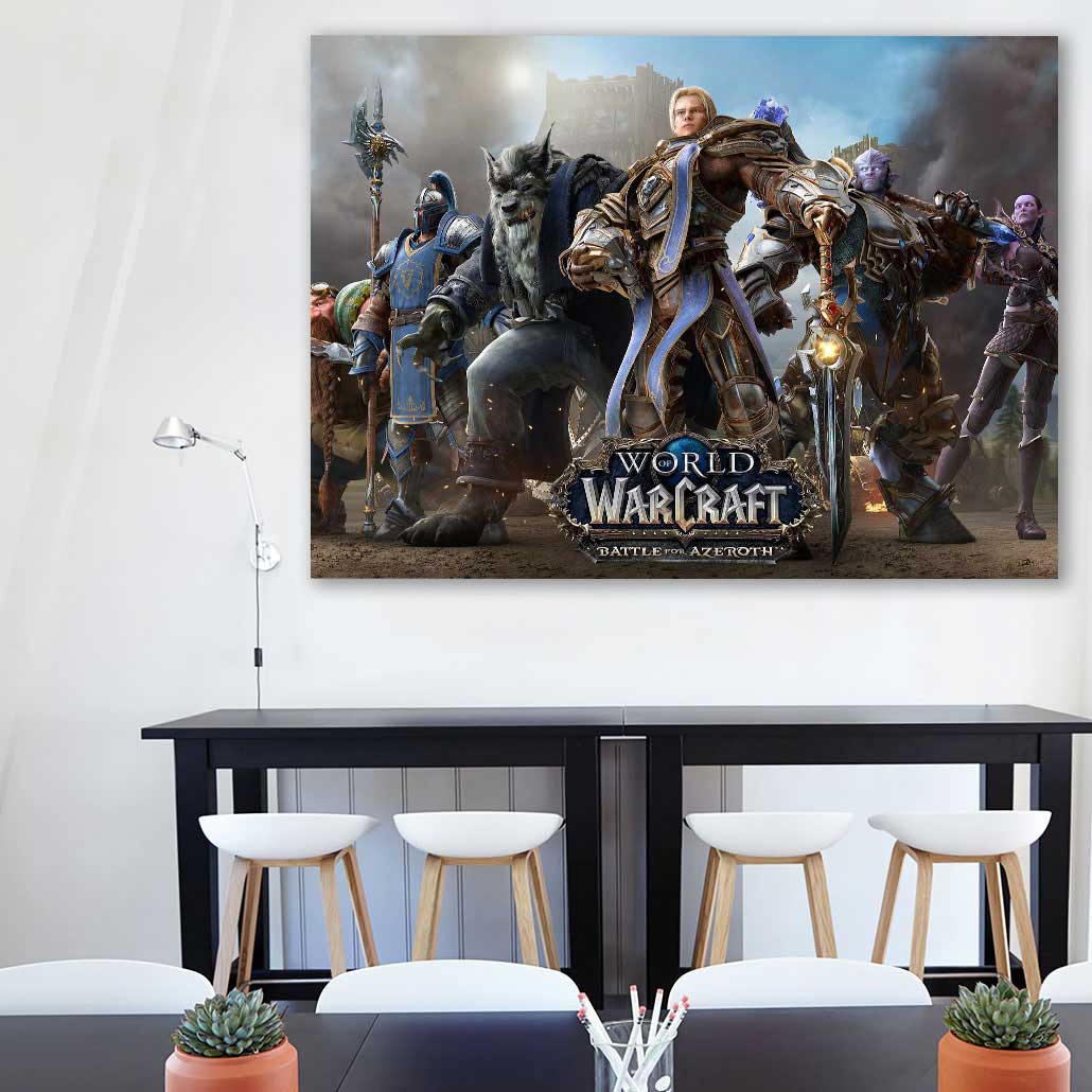 تابلو شاسی گالری استاربوی طرح World Of Warcraft مدل هنری 364