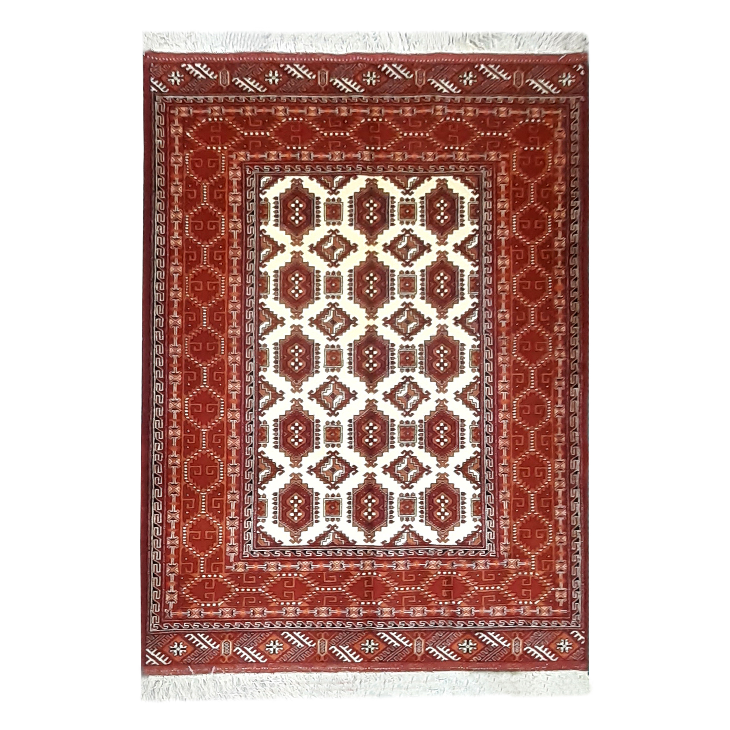 فرش دستباف شش متری طرح ترکمن مدل AA222