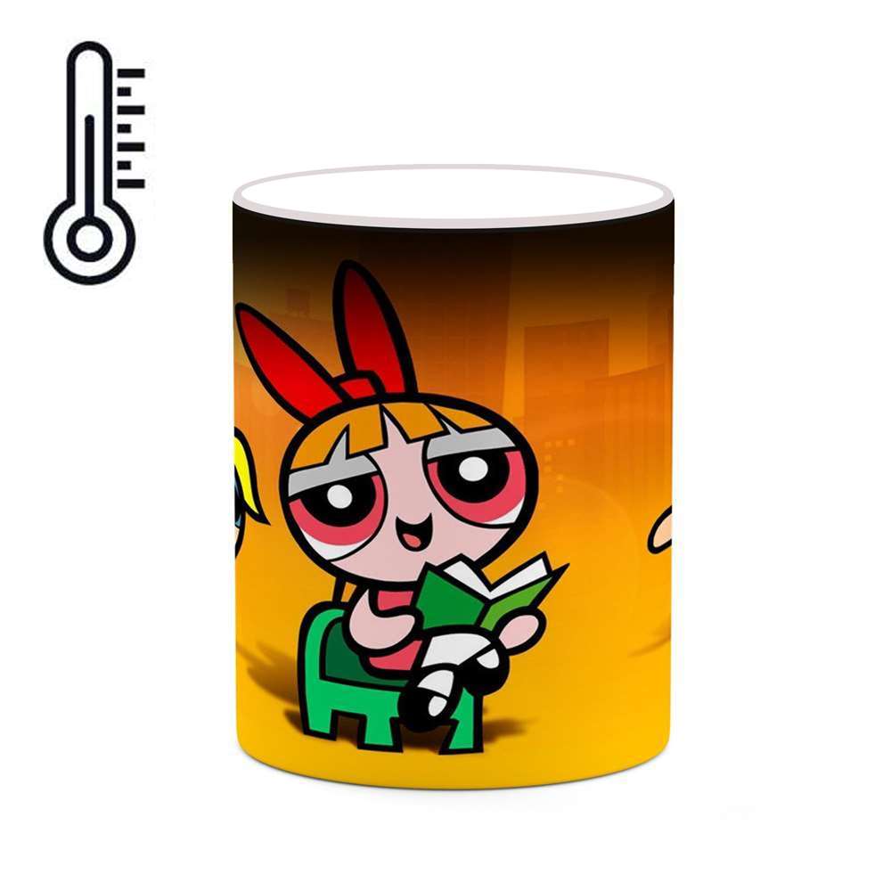 ماگ حرارتی کاکتی طرح کارتون The Powerpuff Girls مدل mgh23456