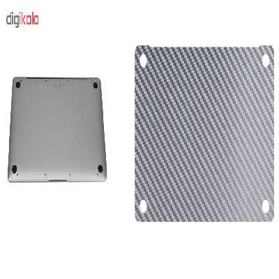 برچسب پوششی ماهوت طرح Silver Carbon مناسب برای لپ تاپ Macbook 12inch Retina