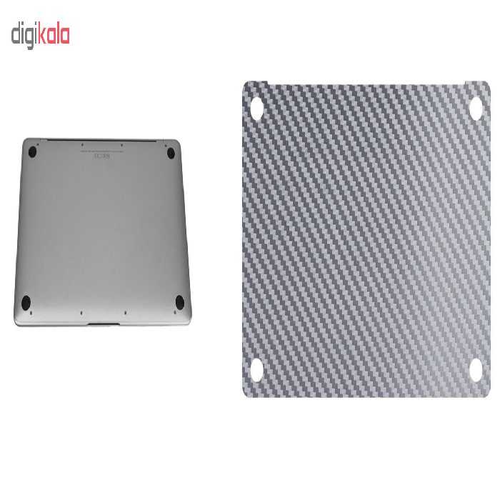 برچسب پوششی ماهوت طرح Silver Carbon مناسب برای لپ تاپ Macbook 12inch Retina