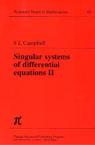 خرید و دانلود نسخه کامل کتاب Singular systems of differential equations