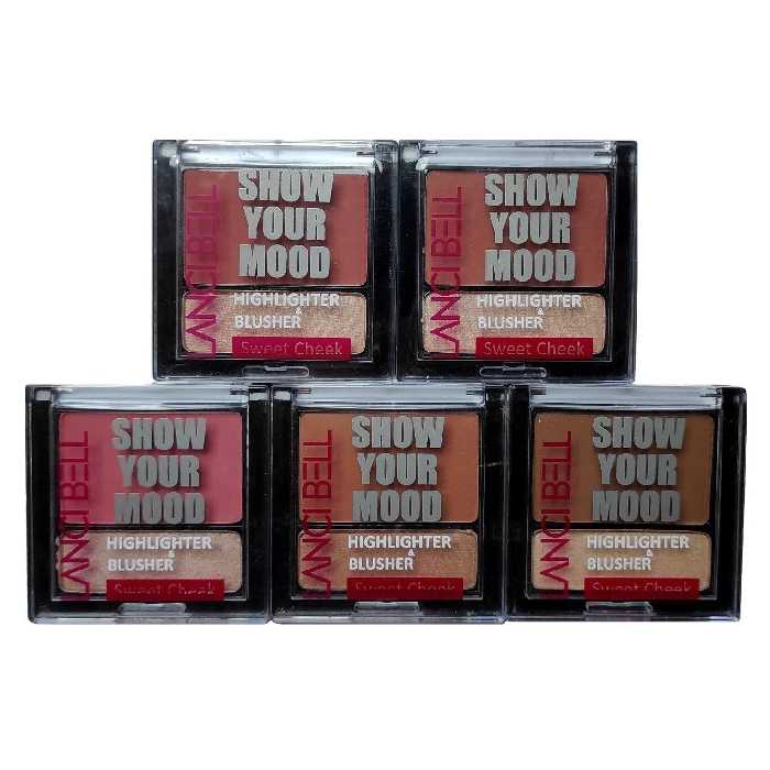 لنسی بل کیت رژ گونه و هایلایتر LANCI BELL شماره HB5