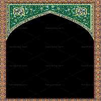 وکتور طرح کاشی کاری اسلامی محراب مسجد شماره 09 - گرافیک با طعم تربچه