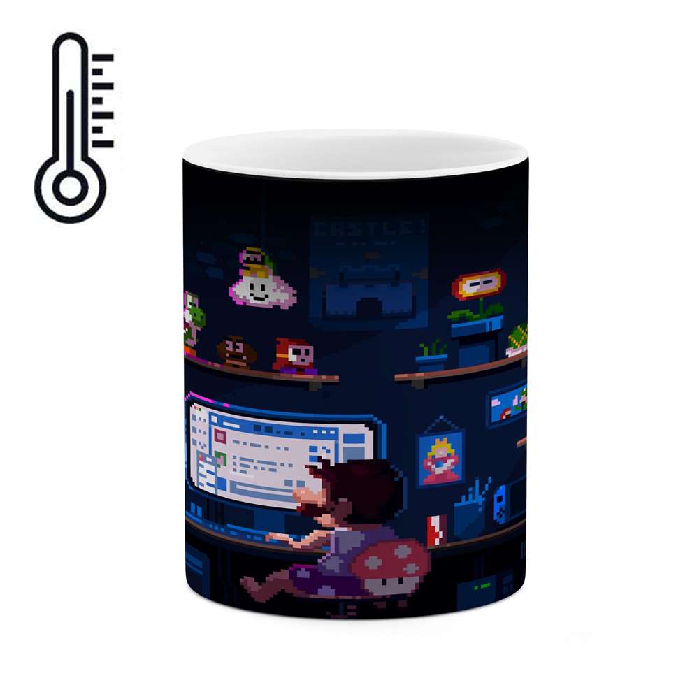 ماگ حرارتی کاکتی طرح اتاق گیمر مدل mgh15493