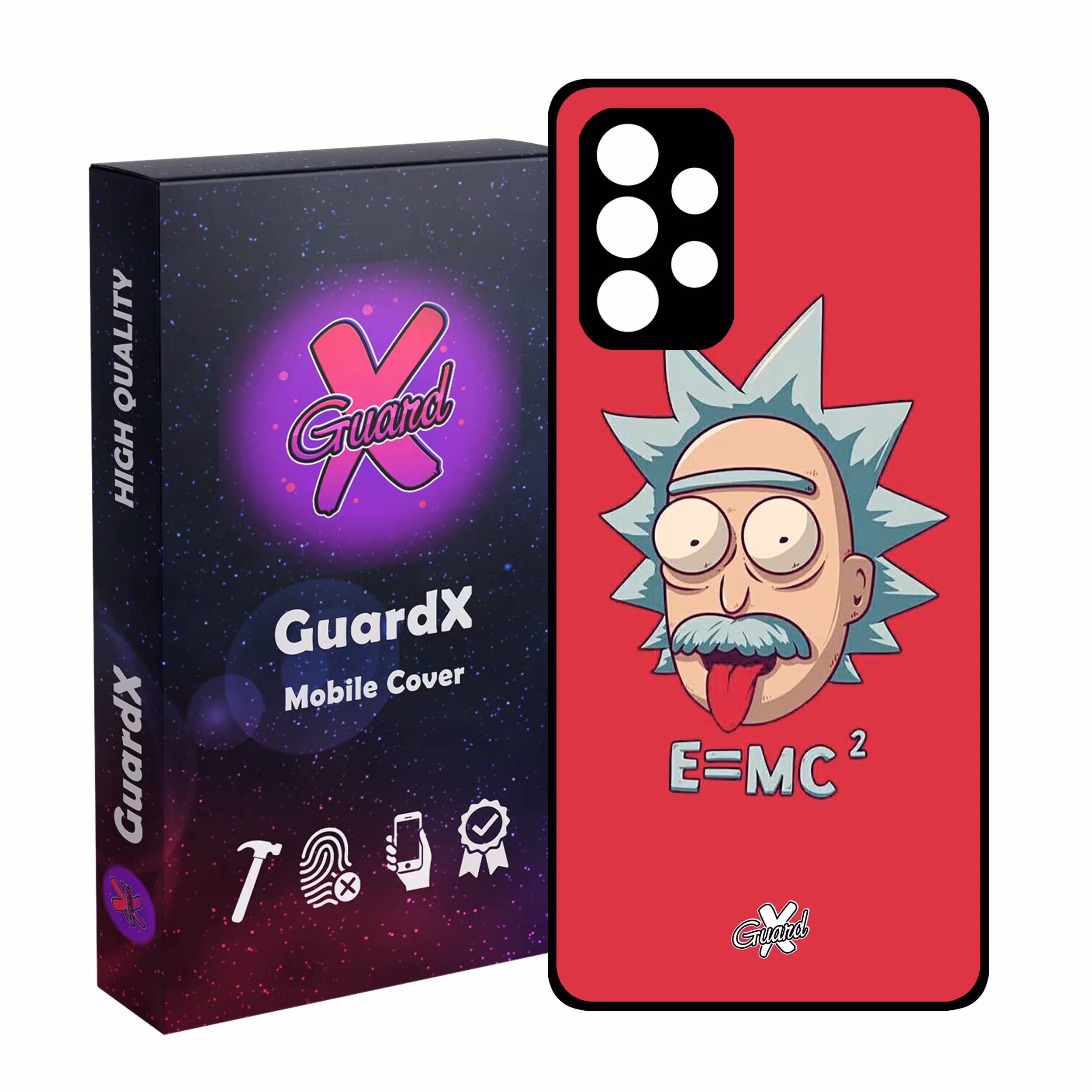کاور گارد ایکس طرح Rick and Morty مدل Glass10046 مناسب برای گوشی موبایل سامسونگ Galaxy A32 4G